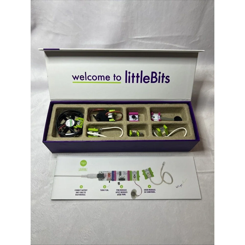 littleBits Premium Kit STEM Toy Electronics Set - 14 Bits Modules - Complete